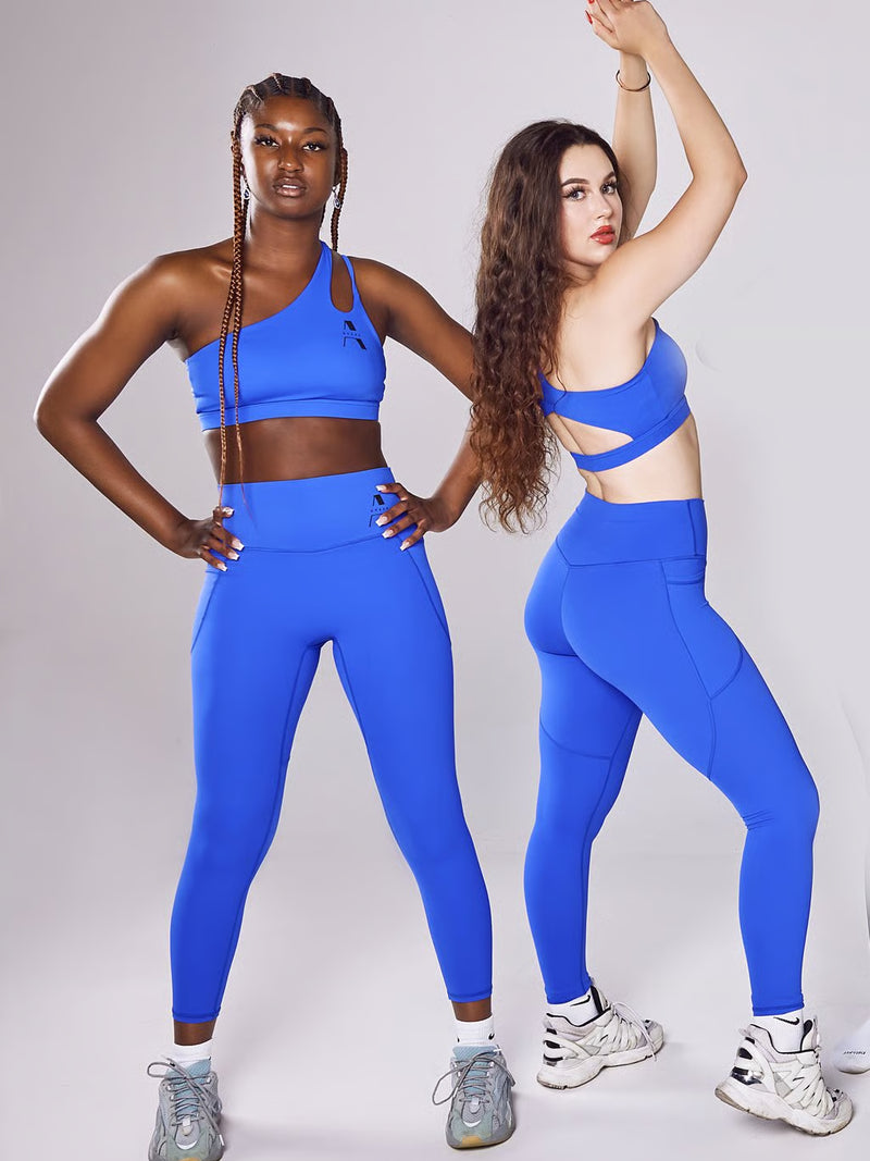 Blue - Leggings Back View