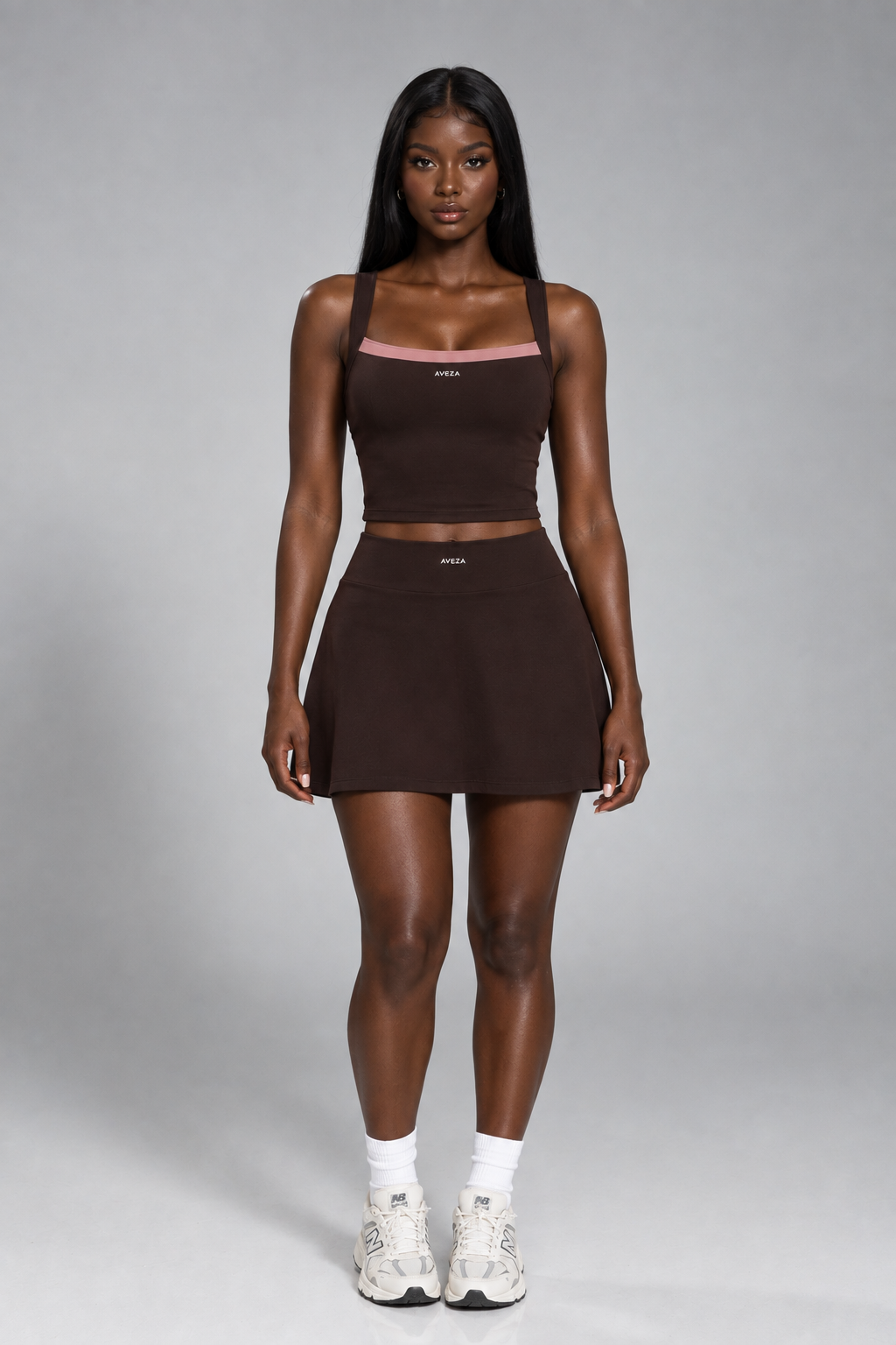 SoftMotion Skirt with Reflective Logo - Brown