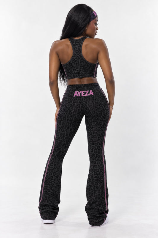 Y2K Leopard Halter Top - Black Leopard
