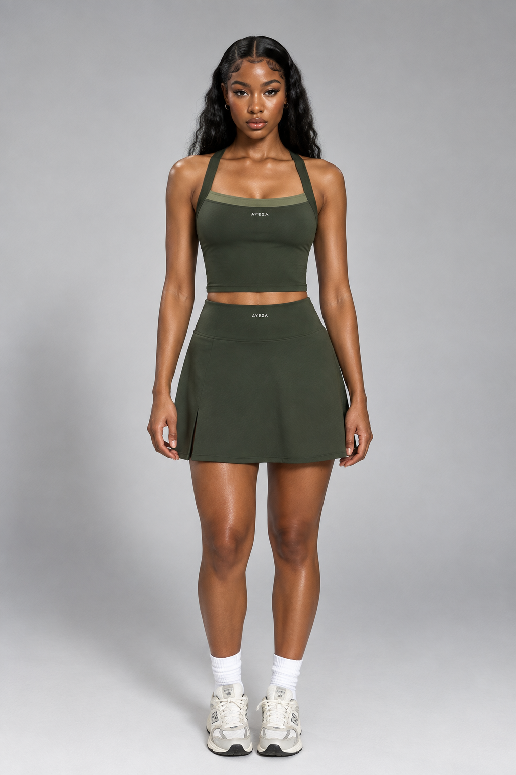 SoftMotion Skirt with Reflective Logo - Olive