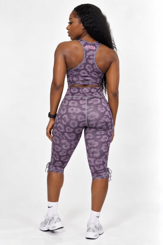 Y2K Leopard Capri Pants - Black Leopard