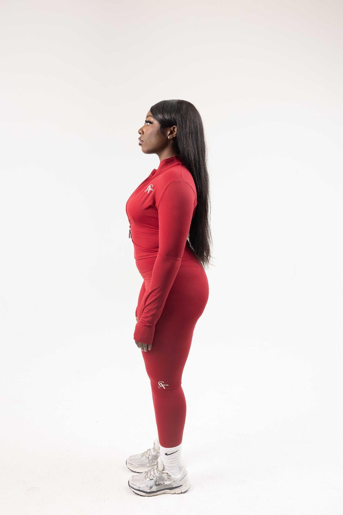 SculptLab Jacket & V-Back Leggings - Red