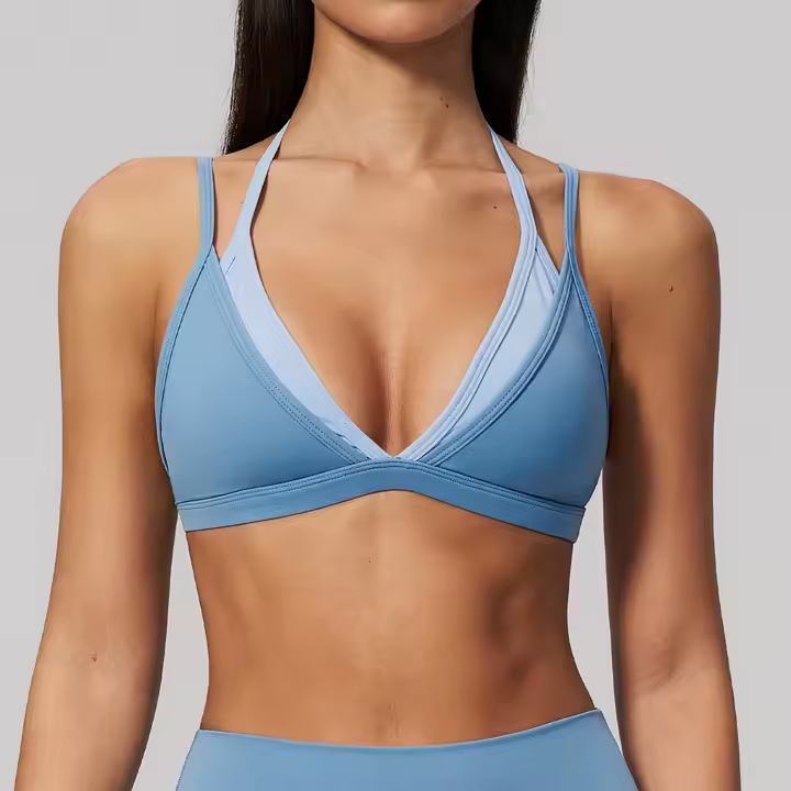 SoftMotion Bralette with reflective logo (blue)