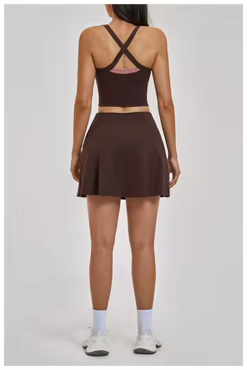 SoftMotion Skirt with reflective logo, SoftMotion Shirt with reflective logo (brown)