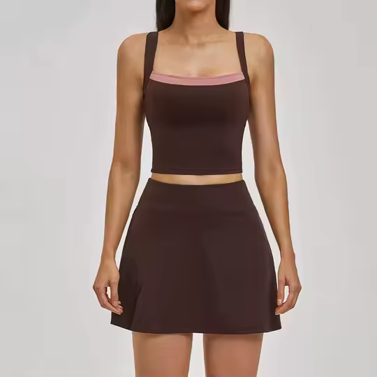 SoftMotion Skirt with reflective logo, SoftMotion Shirt with reflective logo (brown)